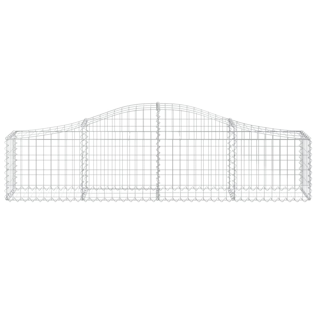 vidaXL Gabionen mit Hochbogen 9 Stk. 200x30x40/60 cm Verzinktes Eisen