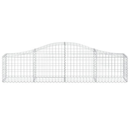 vidaXL Gabionen mit Hochbogen 10 Stk. 200x30x40/60 cm Verzinktes Eisen