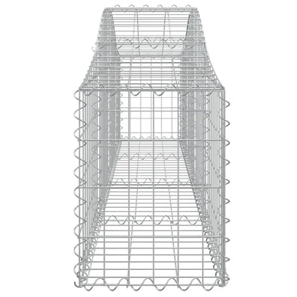 vidaXL Gabionen mit Hochbogen 10 Stk. 200x30x40/60 cm Verzinktes Eisen
