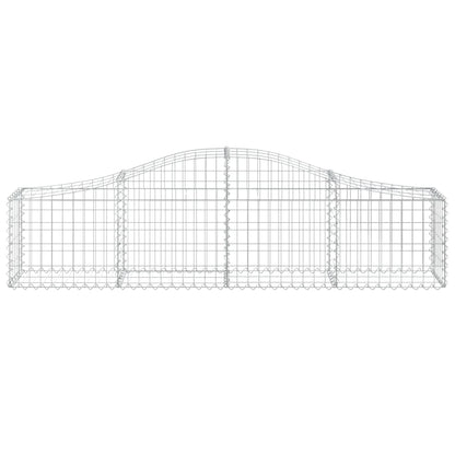 vidaXL Gabionen mit Hochbogen 11 Stk. 200x30x40/60 cm Verzinktes Eisen