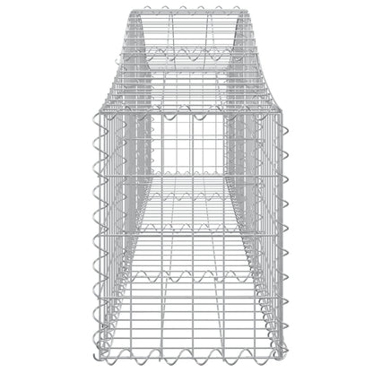 vidaXL Gabionen mit Hochbogen 11 Stk. 200x30x40/60 cm Verzinktes Eisen
