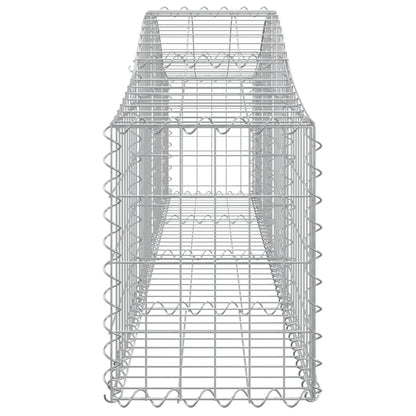vidaXL Gabionen mit Hochbogen 13 Stk. 200x30x40/60 cm Verzinktes Eisen