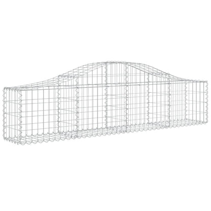 vidaXL Gabionen mit Hochbogen 14 Stk. 200x30x40/60 cm Verzinktes Eisen