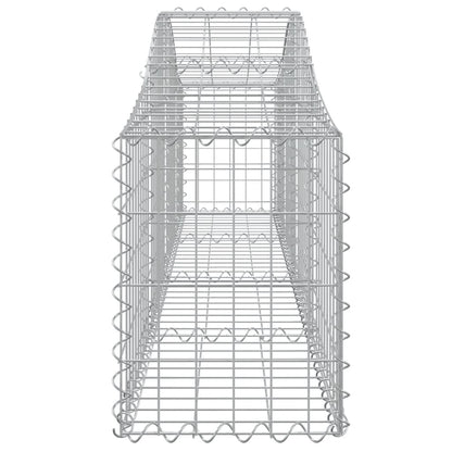 vidaXL Gabionen mit Hochbogen 14 Stk. 200x30x40/60 cm Verzinktes Eisen