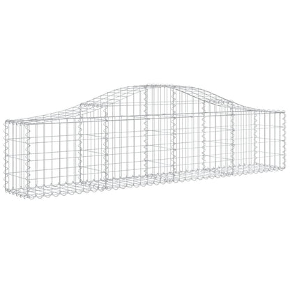 vidaXL Gabionen mit Hochbogen 18 Stk. 200x30x40/60 cm Verzinktes Eisen