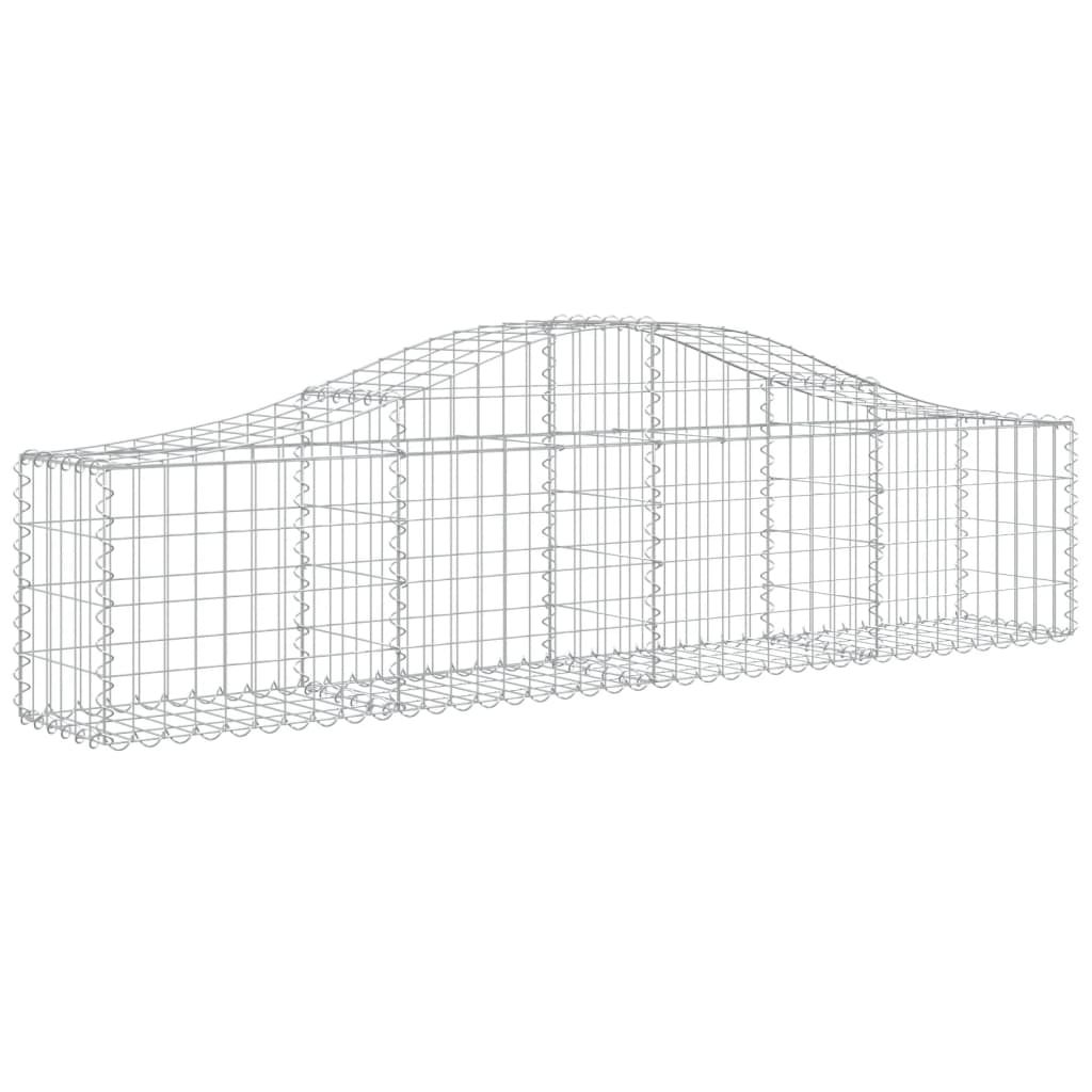 vidaXL Gabionen mit Hochbogen 20 Stk. 200x30x40/60 cm Verzinktes Eisen