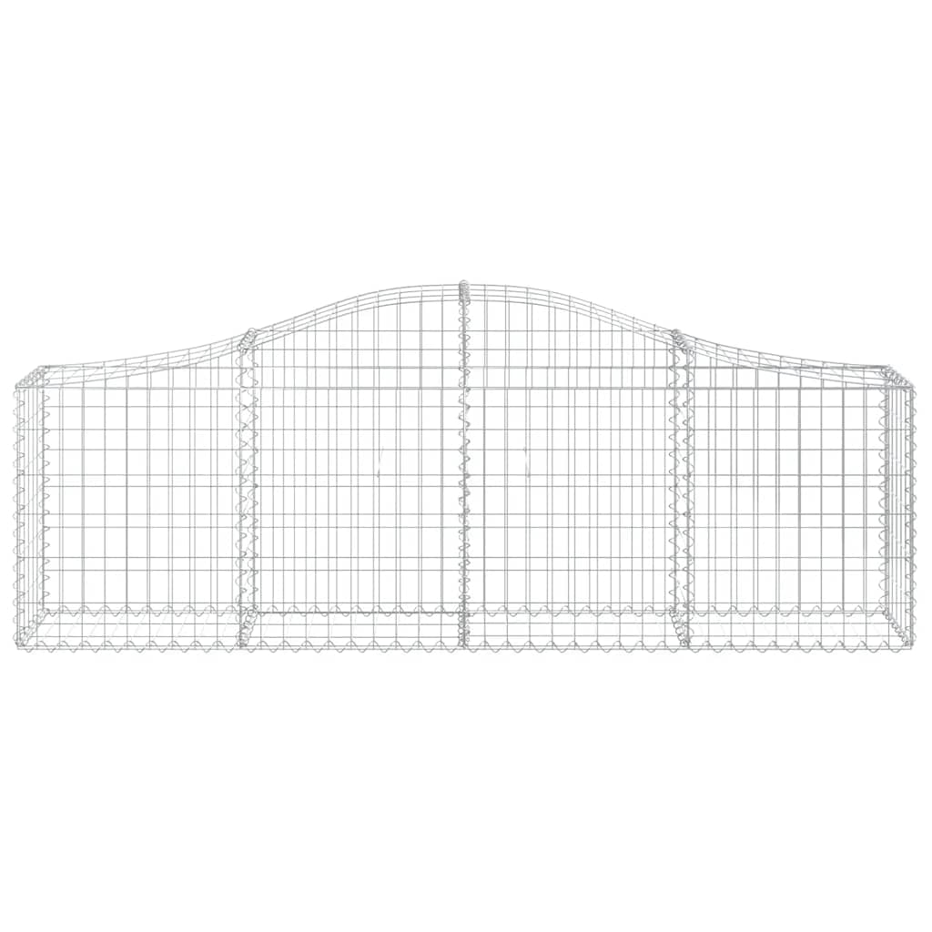 vidaXL Gabionen mit Hochbogen 3 Stk. 200x30x60/80 cm Verzinktes Eisen