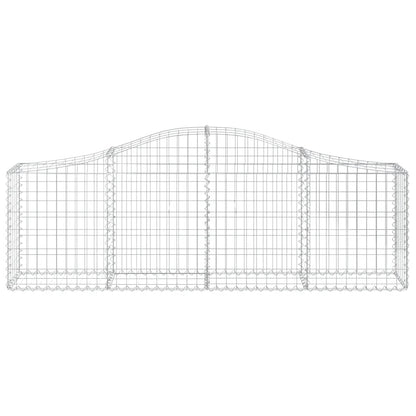 vidaXL Gabionen mit Hochbogen 3 Stk. 200x30x60/80 cm Verzinktes Eisen