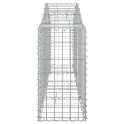 vidaXL Gabionen mit Hochbogen 5 Stk. 200x30x60/80 cm Verzinktes Eisen