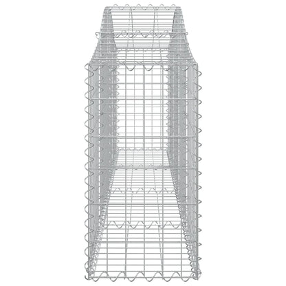 vidaXL Gabionen mit Hochbogen 11 Stk. 200x30x60/80 cm Verzinktes Eisen