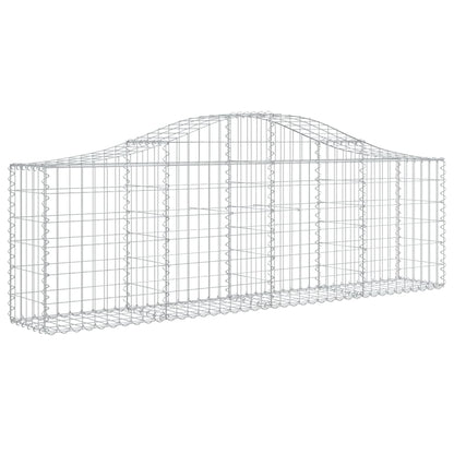 vidaXL Gabionen mit Hochbogen 12 Stk. 200x30x60/80 cm Verzinktes Eisen