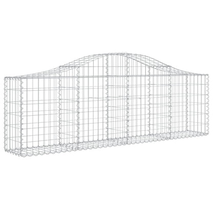 vidaXL Gabionen mit Hochbogen 13 Stk. 200x30x60/80 cm Verzinktes Eisen