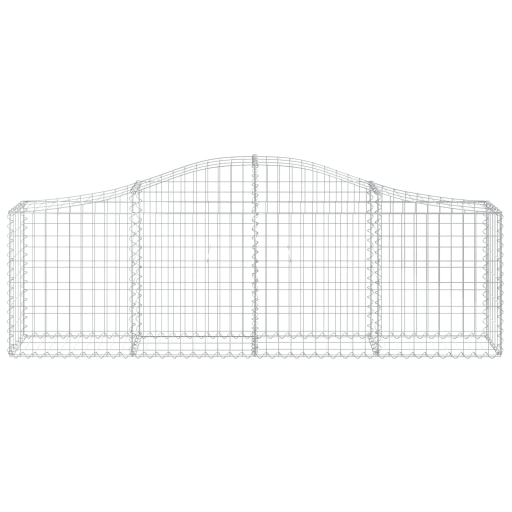 vidaXL Gabionen mit Hochbogen 13 Stk. 200x30x60/80 cm Verzinktes Eisen