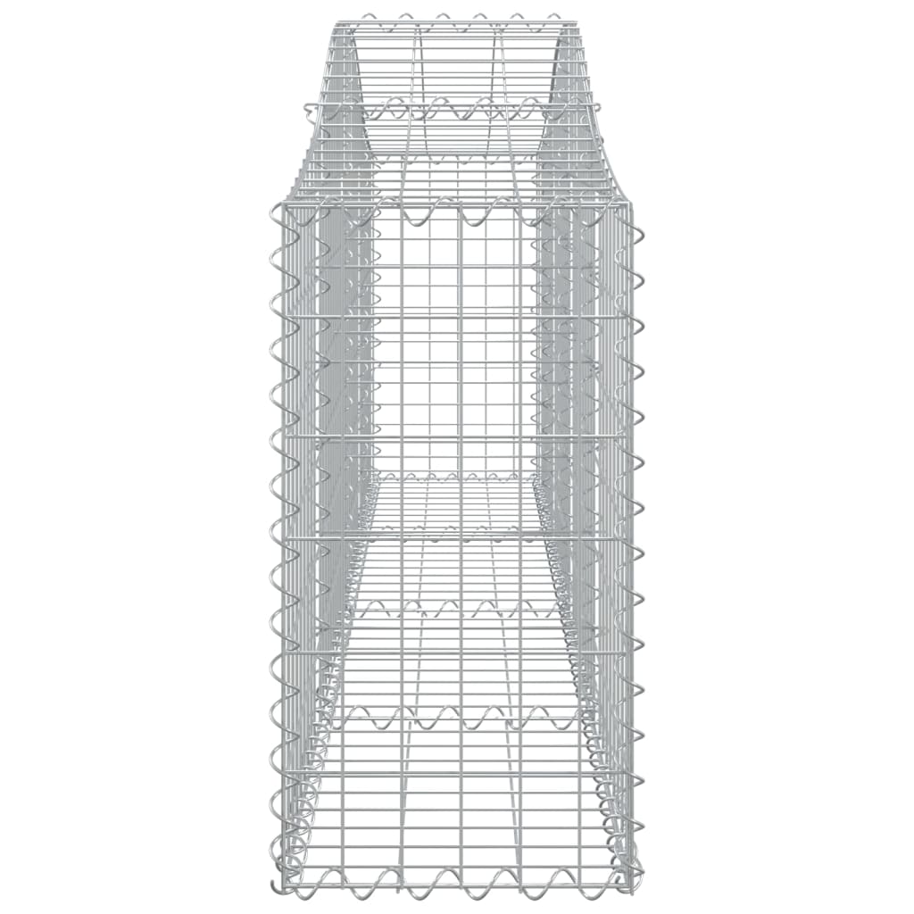 vidaXL Gabionen mit Hochbogen 14 Stk. 200x30x60/80 cm Verzinktes Eisen