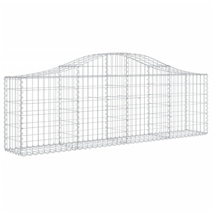 vidaXL Gabionen mit Hochbogen 18 Stk. 200x30x60/80 cm Verzinktes Eisen
