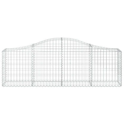 vidaXL Gabionen mit Hochbogen 30 Stk. 200x30x60/80 cm Verzinktes Eisen