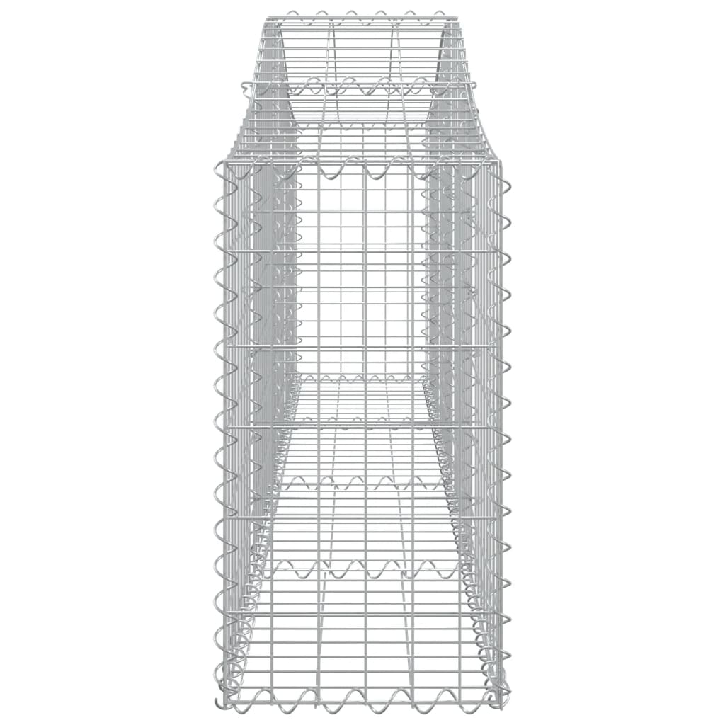 vidaXL Gabionen mit Hochbogen 30 Stk. 200x30x60/80 cm Verzinktes Eisen