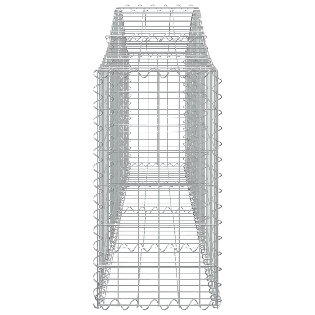 vidaXL Gabionen mit Hochbogen 50 Stk. 200x30x60/80 cm Verzinktes Eisen