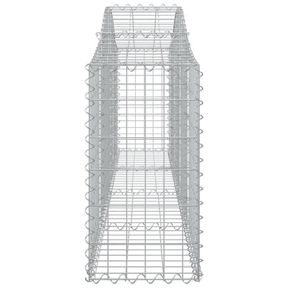 vidaXL Gabionen mit Hochbogen 50 Stk. 200x30x60/80 cm Verzinktes Eisen