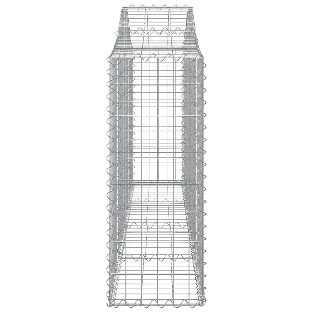 vidaXL Gabionen mit Hochbogen 8 Stk. 200x30x80/100 cm Verzinktes Eisen