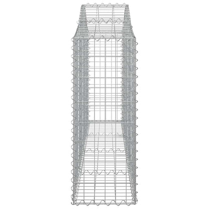 vidaXL Gabionen mit Hochbogen 8 Stk. 200x30x80/100 cm Verzinktes Eisen