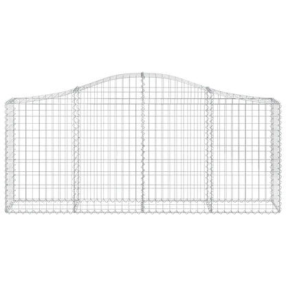 vidaXL Gabionen mit Hochbogen 13 Stk. 200x30x80/100cm Verzinktes Eisen