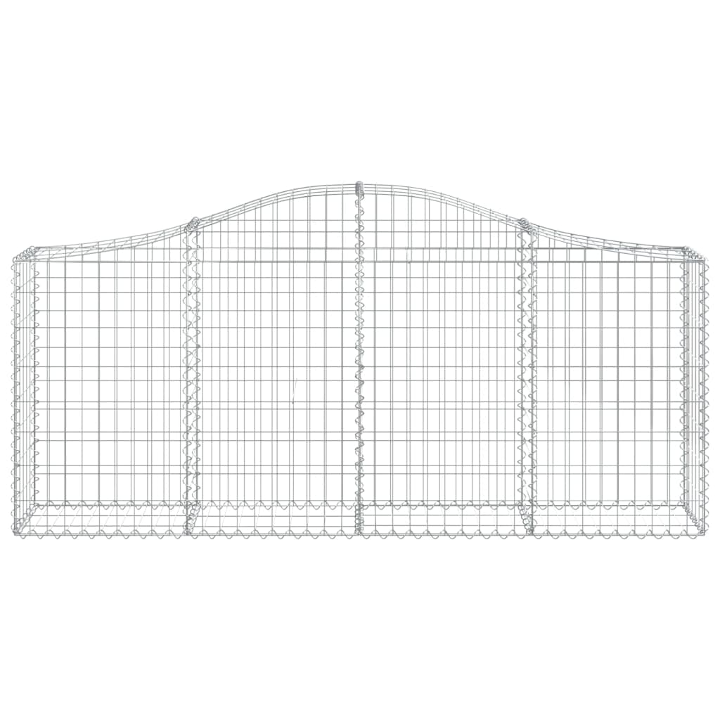 vidaXL Gabionen mit Hochbogen 20 Stk. 200x30x80/100cm Verzinktes Eisen