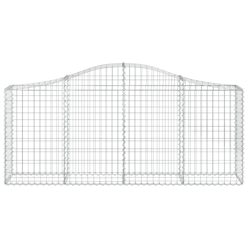 vidaXL Gabionen mit Hochbogen 25 Stk. 200x30x80/100cm Verzinktes Eisen