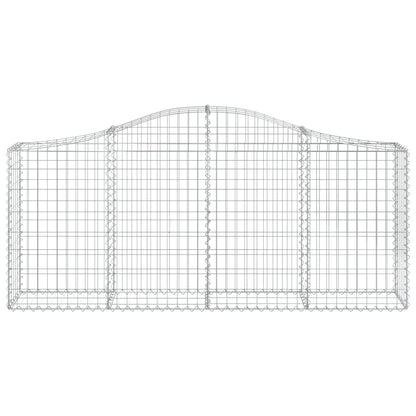 vidaXL Gabionen mit Hochbogen 25 Stk. 200x30x80/100cm Verzinktes Eisen