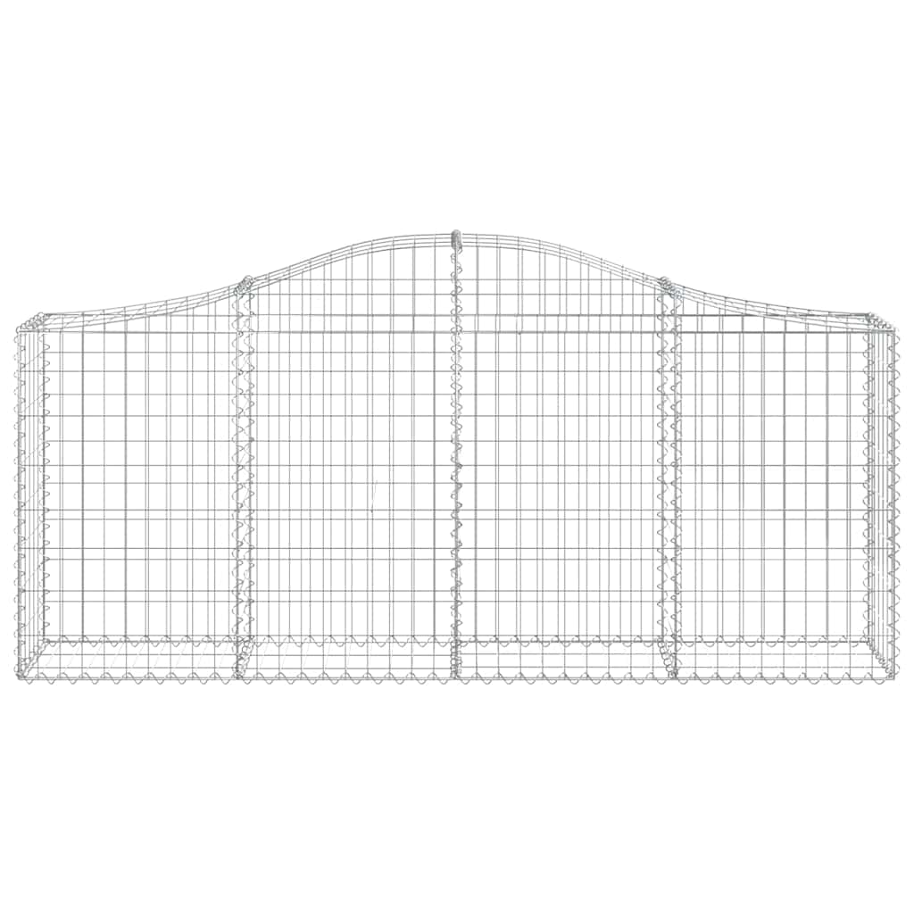 vidaXL Gabionen mit Hochbogen 30 Stk. 200x30x80/100cm Verzinktes Eisen