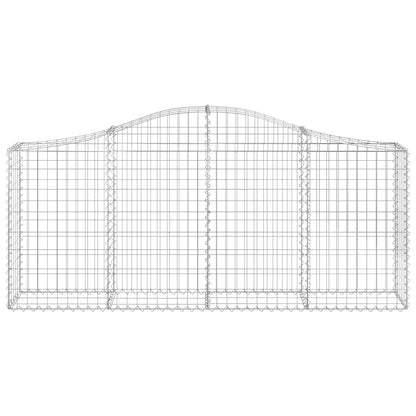 vidaXL Gabionen mit Hochbogen 30 Stk. 200x30x80/100cm Verzinktes Eisen
