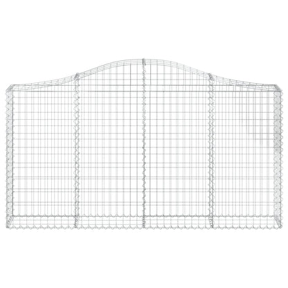 vidaXL Gabionen mit Hochbogen 4 Stk. 200x30x100/120cm Verzinktes Eisen