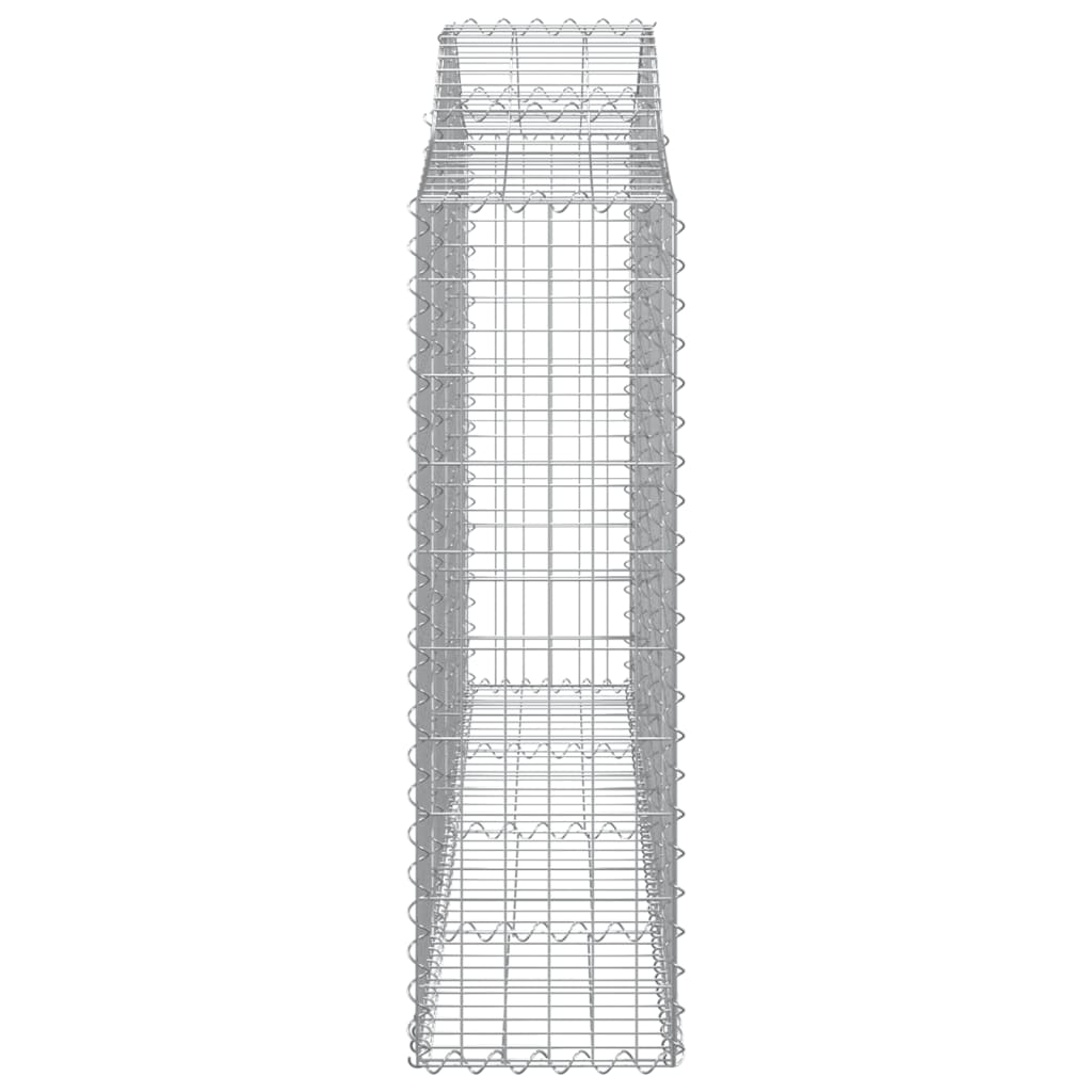 vidaXL Gabionen mit Hochbogen 4 Stk. 200x30x100/120cm Verzinktes Eisen
