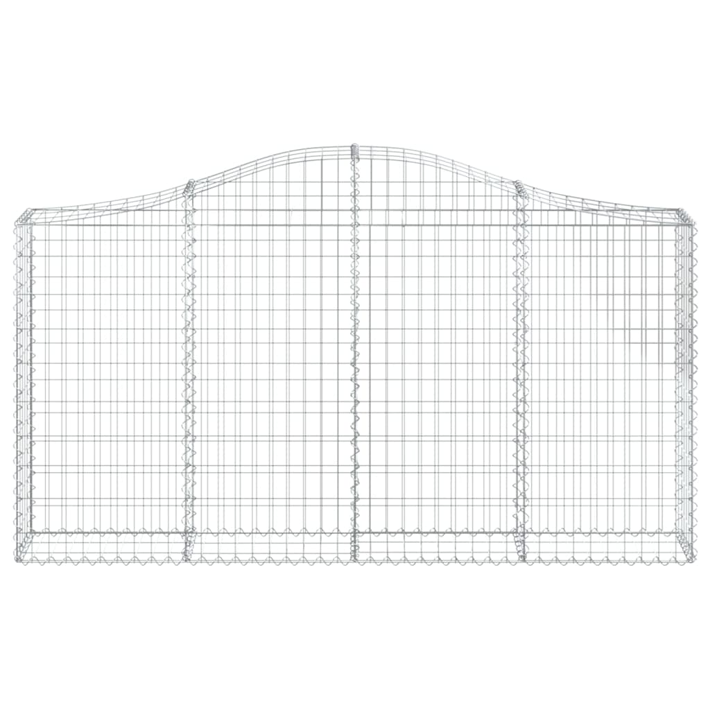 vidaXL Gabionen mit Hochbogen 5 Stk. 200x30x100/120cm Verzinktes Eisen