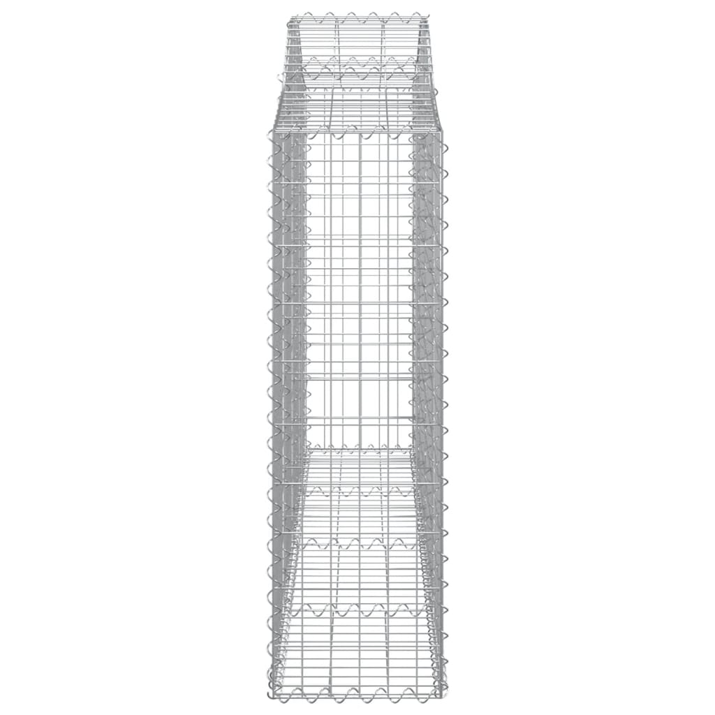 vidaXL Gabionen mit Hochbogen 8 Stk. 200x30x100/120cm Verzinktes Eisen