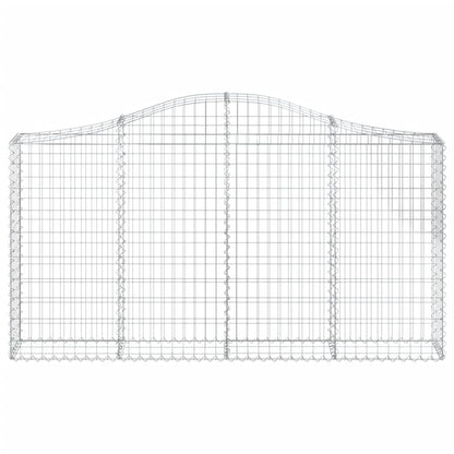 vidaXL Gabionen mit Hochbogen 10Stk. 200x30x100/120cm Verzinktes Eisen