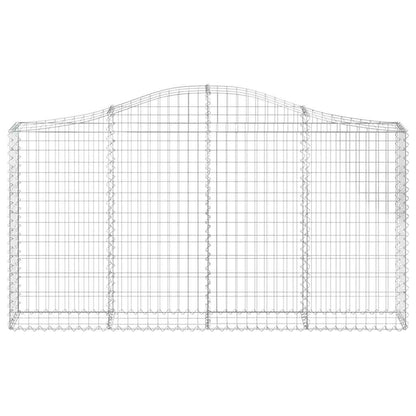 vidaXL Gabionen mit Hochbogen 12Stk. 200x30x100/120cm Verzinktes Eisen