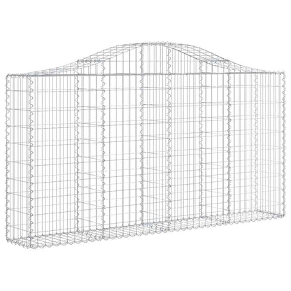 vidaXL Gabionen mit Hochbogen 13Stk. 200x30x100/120cm Verzinktes Eisen