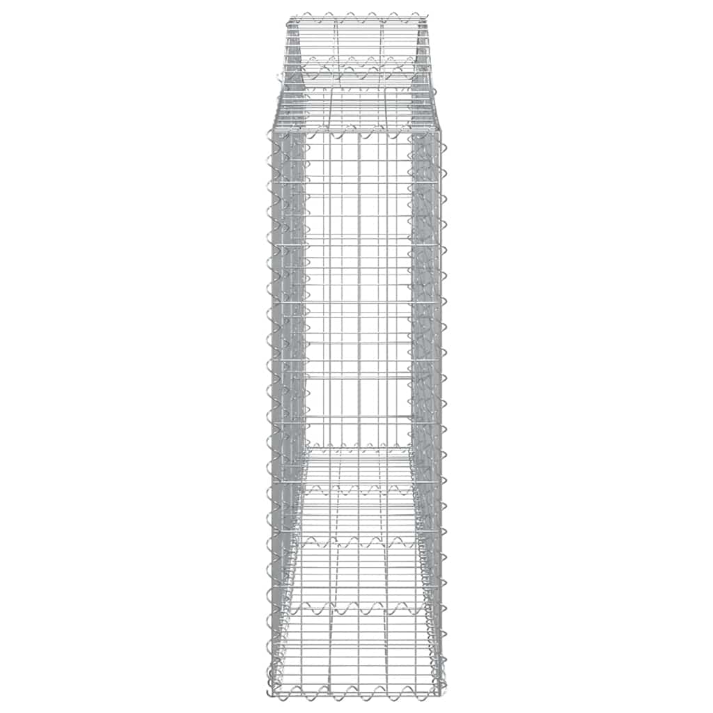 vidaXL Gabionen mit Hochbogen 13Stk. 200x30x100/120cm Verzinktes Eisen