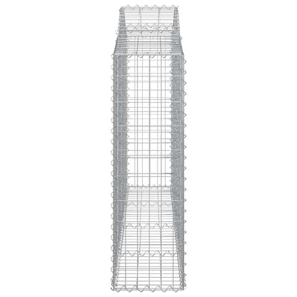 vidaXL Gabionen mit Hochbogen 13Stk. 200x30x100/120cm Verzinktes Eisen