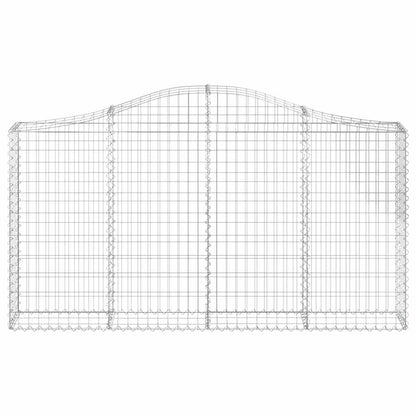 vidaXL Gabionen mit Hochbogen 18Stk. 200x30x100/120cm Verzinktes Eisen