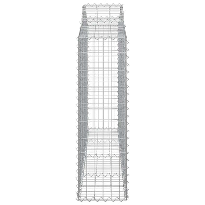 vidaXL Gabionen mit Hochbogen 18Stk. 200x30x100/120cm Verzinktes Eisen