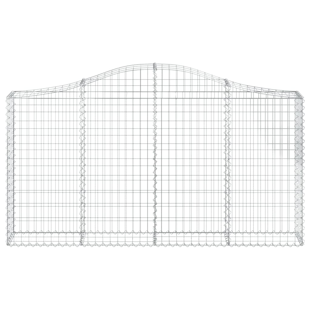 vidaXL Gabionen mit Hochbogen 25Stk. 200x30x100/120cm Verzinktes Eisen