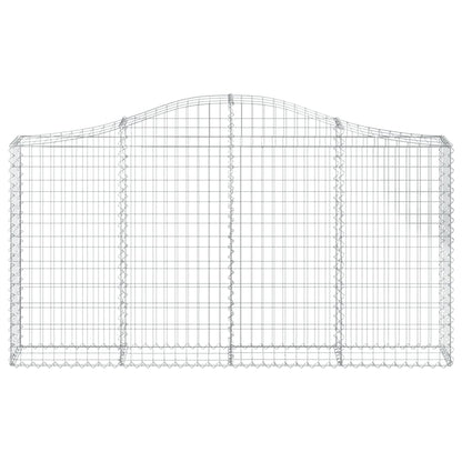 vidaXL Gabionen mit Hochbogen 25Stk. 200x30x100/120cm Verzinktes Eisen