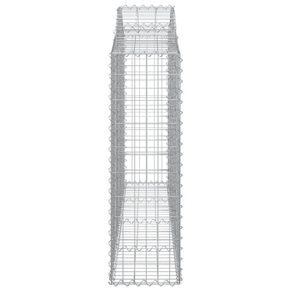 vidaXL Gabionen mit Hochbogen 25Stk. 200x30x100/120cm Verzinktes Eisen