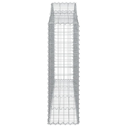 vidaXL Gabionen mit Hochbogen 30Stk. 200x30x100/120cm Verzinktes Eisen