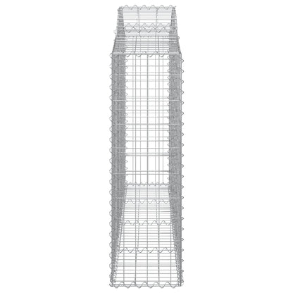vidaXL Gabionen mit Hochbogen 40Stk. 200x30x100/120cm Verzinktes Eisen