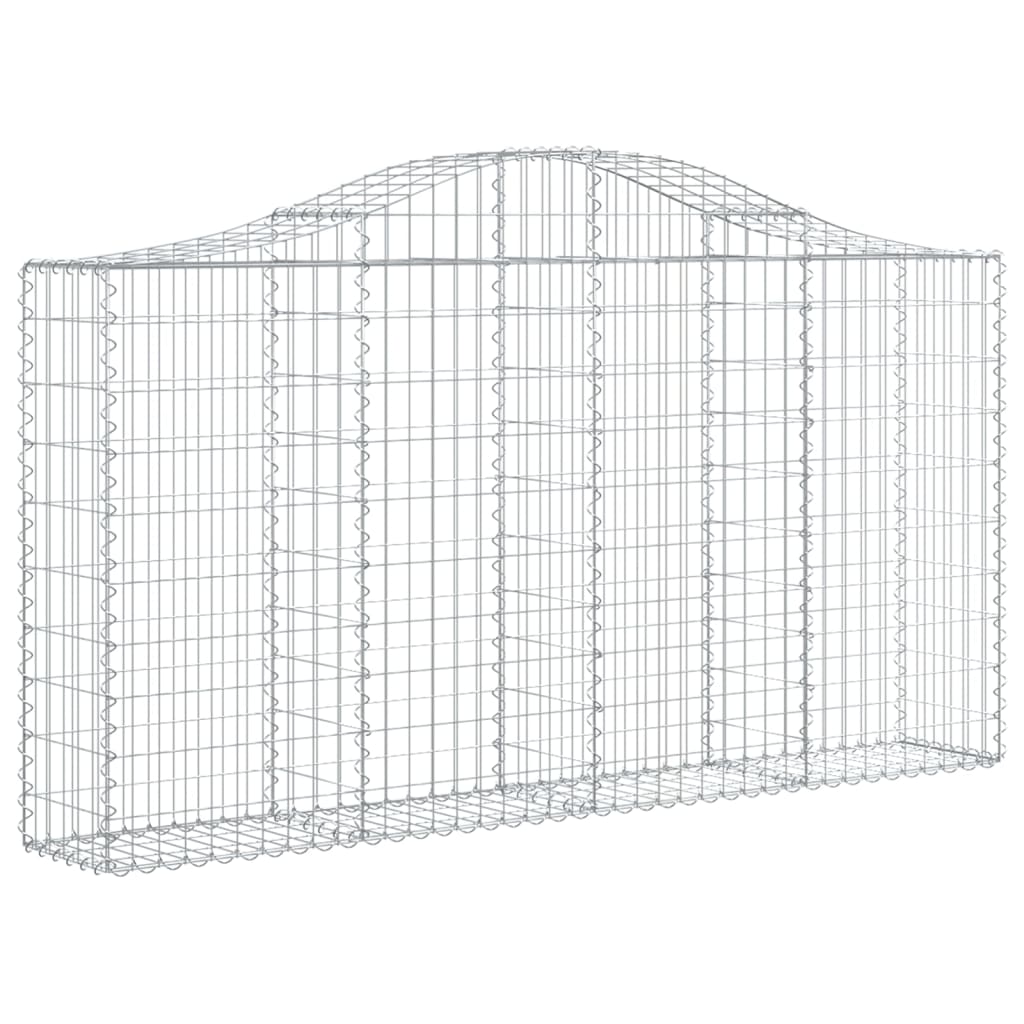 vidaXL Gabionen mit Hochbogen 50Stk. 200x30x100/120cm Verzinktes Eisen