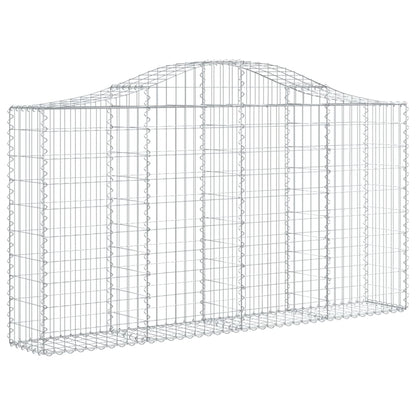 vidaXL Gabionen mit Hochbogen 50Stk. 200x30x100/120cm Verzinktes Eisen