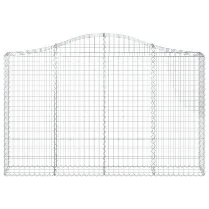 vidaXL Gabionen mit Hochbogen 4 Stk. 200x30x120/140cm Verzinktes Eisen